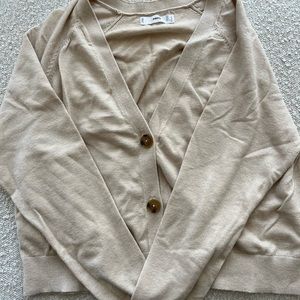 Mango Vneck cardigan cream colour